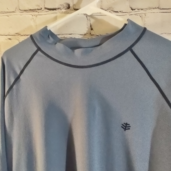 Coolibar XXL Long Sleeve UPF 50 Sun Protectant Blue Shirt Polyester - Picture 3 of 16